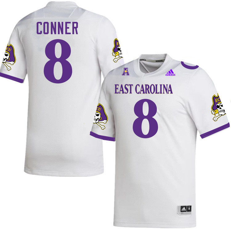 East Carolina Pirates #8 Jayvontay Conner College Football Jerseys,Uniforms-White